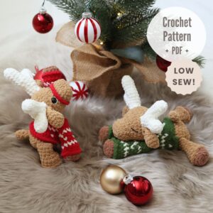 Peppermint The Reindeer Plushie Crochet Pattern (PDF Download)