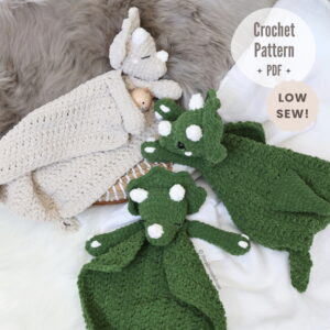 Sera The Triceratops Lovey Crochet Pattern (PDF Download)