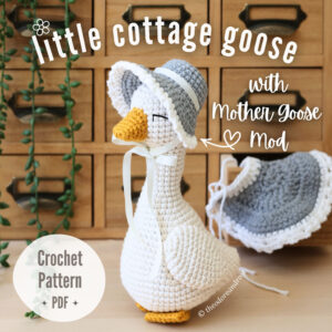 Little Cottage Goose with Mother Goose Bonnet and Cape Crochet Pattern Bundle  (PDF Download)