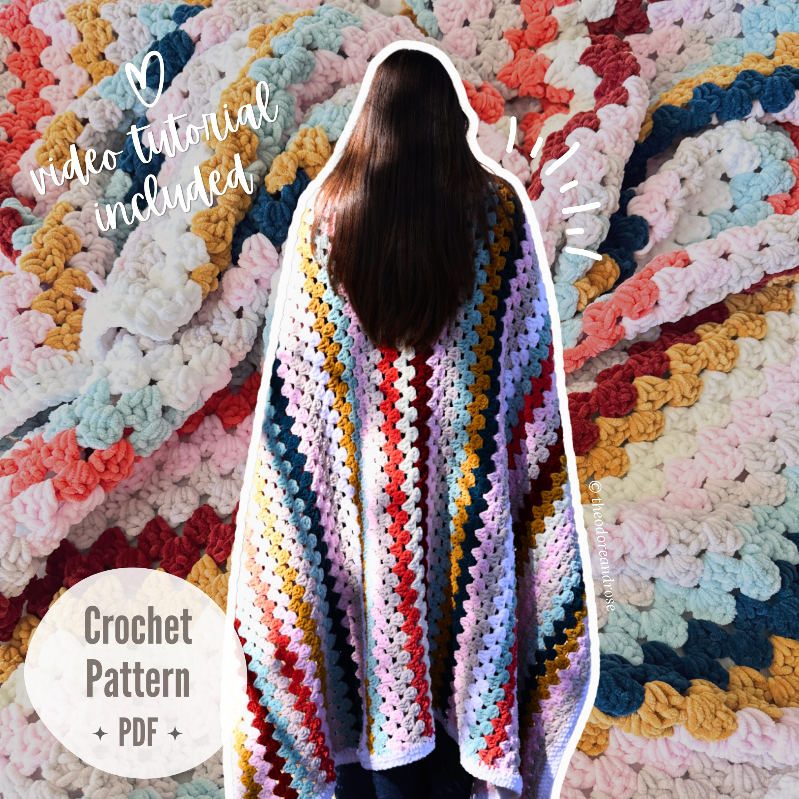 Homestead Granny Throw Crochet Pattern (PDF Download)